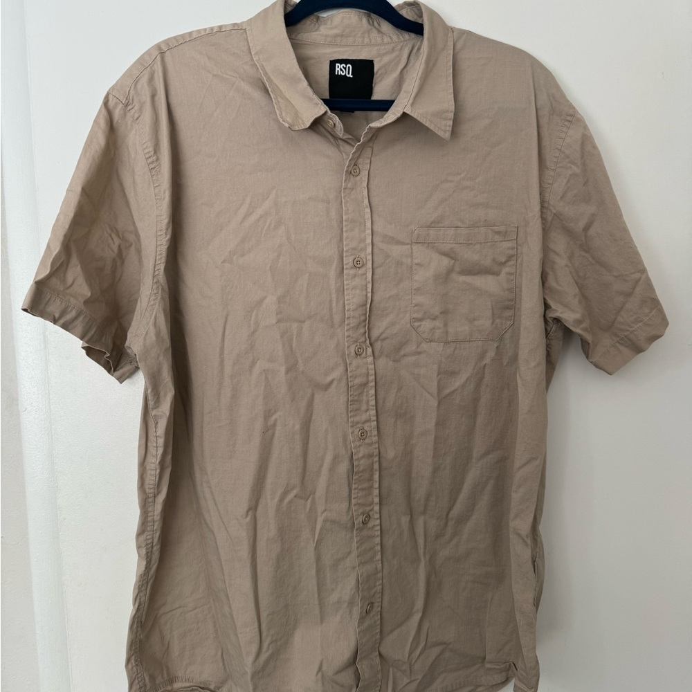 Khaki button down